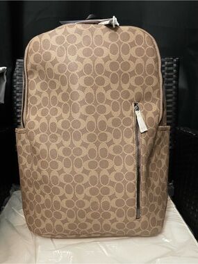 O branded large backpack Size 17”H x12”W